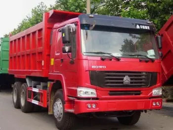 Самосвал HOWO ZZ3327N3847D 6x4 красного цвета
